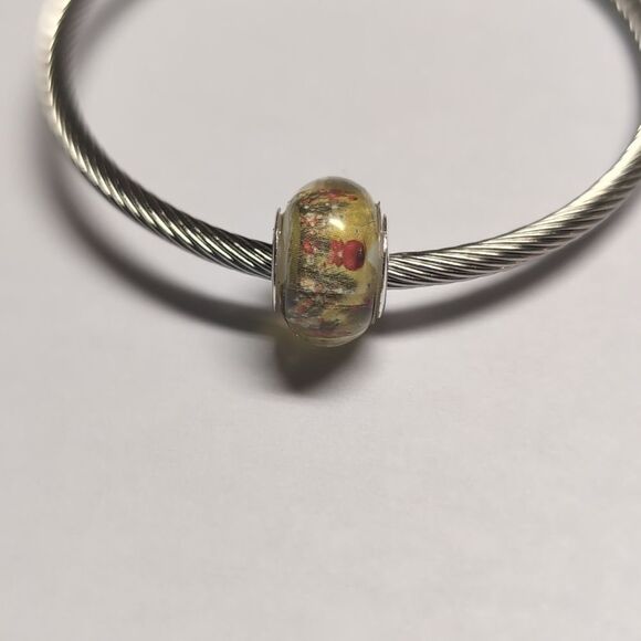 Silver Christmas Charm for Pandora Style Bracelet - Picture 1 of 5